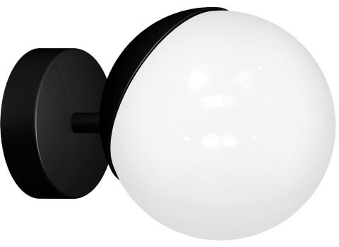 Kinkiet SFERA BLACK E14 - widok całej lampy na białym tle