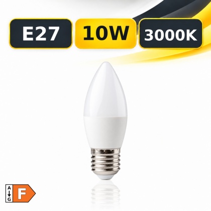 Żarówka LED E27 C37 świeczka 10W 3000K 900lm ECO LIGHT EC79834