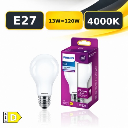 Żarówka LED E27 A67 PHILIPS Classic 13W = 120W 2000lm 4000K Mleczna
