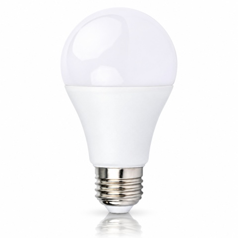 Żarówka LED E27 ECO LIGHT EC79455 8W RGBW — czysty widok z odbiciem premium