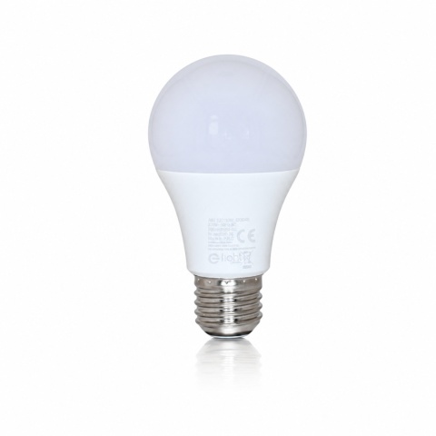 Żarówka LED E27 Eko-Light EK8049 10W RGB — czysty widok z odbiciem premium