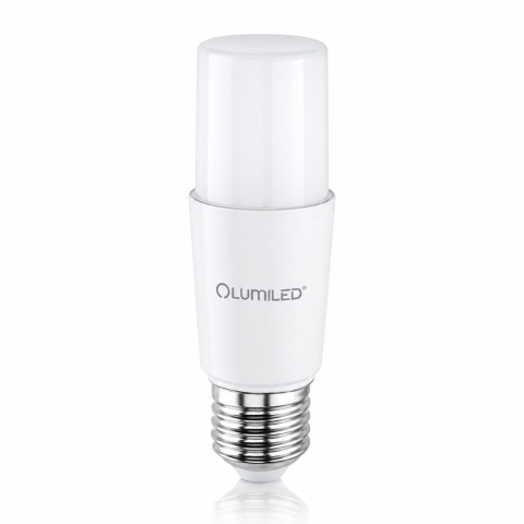 Żarówka LED E27 LUMILED STICK T37 10W 4000K — czysty widok z odbiciem premium