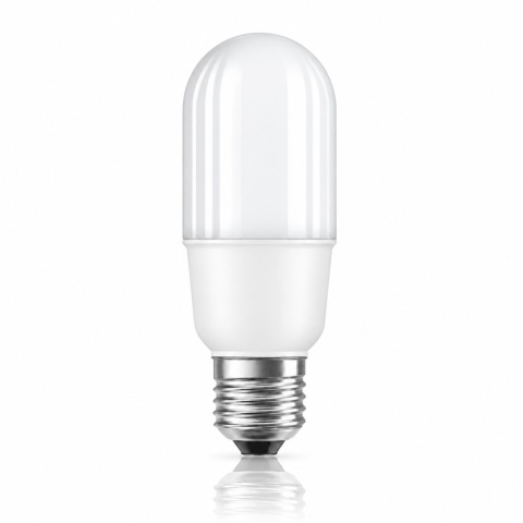Żarówka LED E27 OSRAM STAR STICK AC31138 9W 4000K — czysty widok z odbiciem premium