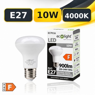 Żarówka LED E27 R63 10W 4000K 900lm ECO LIGHT EC79116