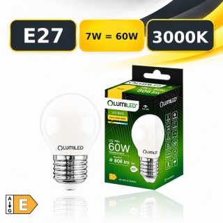 Żarówka LED E27 P45 LUMILED Filament 7W = 60W 806lm 3000K Mleczna
