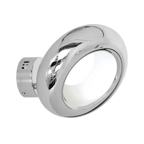 Chromowany kinkiet MERCURIO 12W LED z okrągłym kloszem