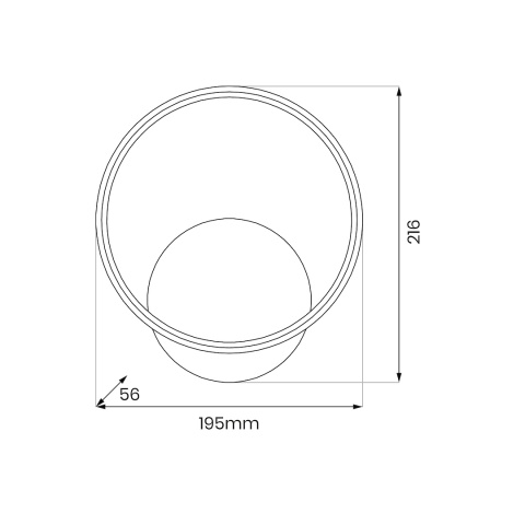 Kinkiet HOOP BLACK 7W LED