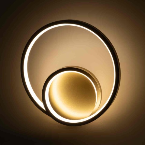 LUCERO GOLD LED - podświetlony pierścień i złoty środek
