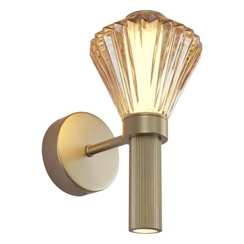 Kinkiet PADRE GOLD LED 8W - widok całej oprawy na białym tle