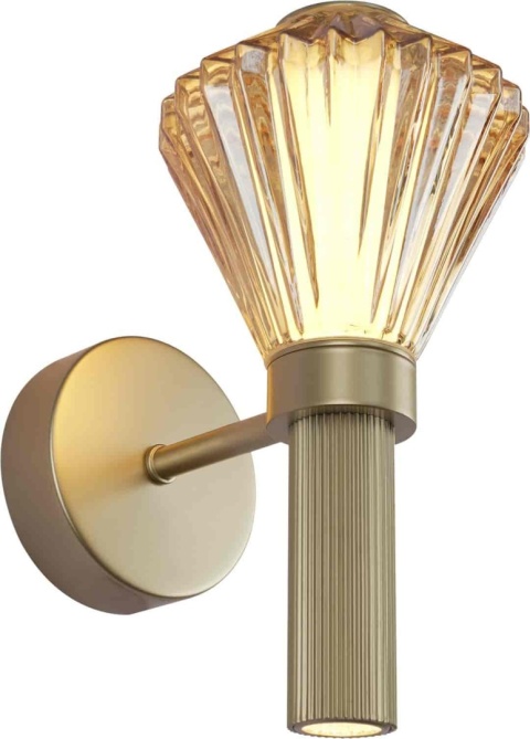 Kinkiet PADRE GOLD LED 8W - widok ramienia i dekoracyjnego klosza