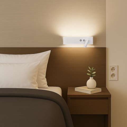 Kinkiet Resort prawy 10W + 3W LED 4000K Biały