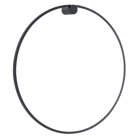 Kinkiet SATURNO BLACK LED 46W - duży czarny pierścień świetlny