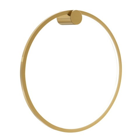 Kinkiet SATURNO GOLD LED 25W - złoty pierścień na uchwycie ściennym