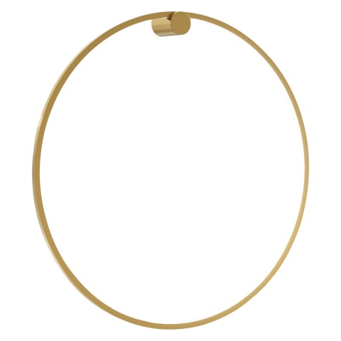 Kinkiet SATURNO GOLD LED 46W - widok całego złotego pierścienia na białym tle