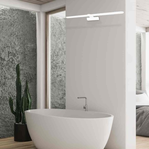 Kinkiet SPLASH biały 60cm LED 12W - montaż na jasnej ścianie nad wanną