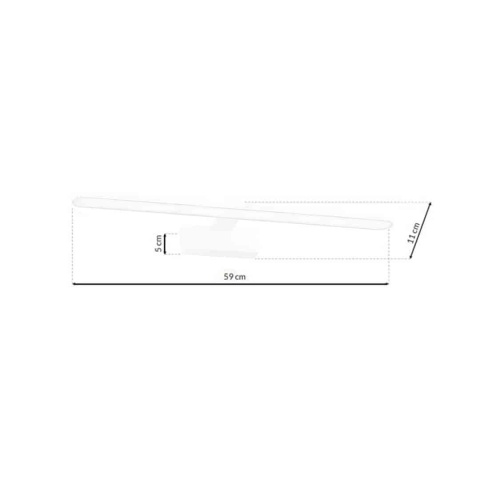 Kinkiet SPLASH biały 60cm LED 12W - rysunek wymiarowy listwy