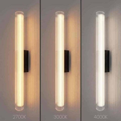 Kinkiet TRIVIA BLACK LED 11W - porównanie trzech barw światła CCT