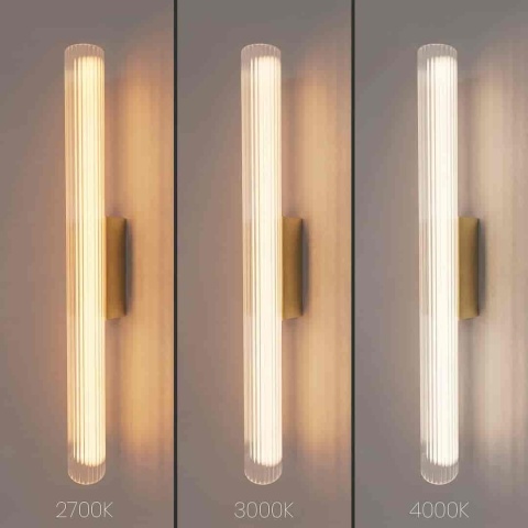 Kinkiet TRIVIA GOLD LED 11W - porównanie trzech barw światła CCT