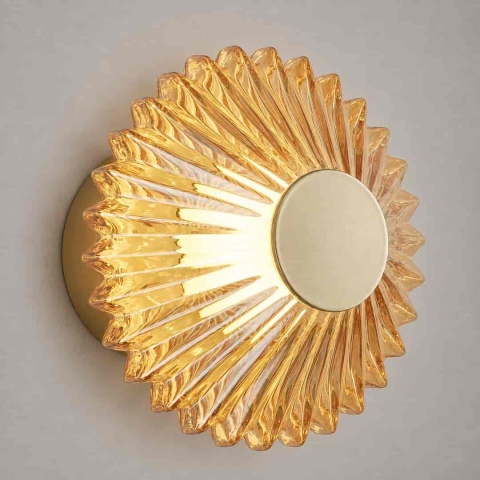 Lampa sufitowa i kinkiet PADRE GOLD LED 6W - świecący dekoracyjny kinkiet na ścianie