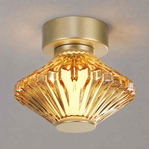 Lampa sufitowa i kinkiet PADRE GOLD LED 6W - montaż sufitowy złotej oprawy