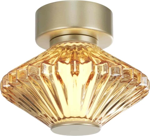 Lampa sufitowa i kinkiet PADRE GOLD LED 6W - zbliżenie dekoracyjnego klosza