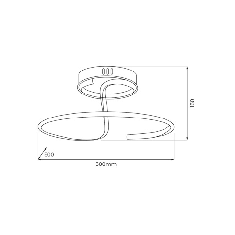 Lampa sufitowa DELTA 30W LED