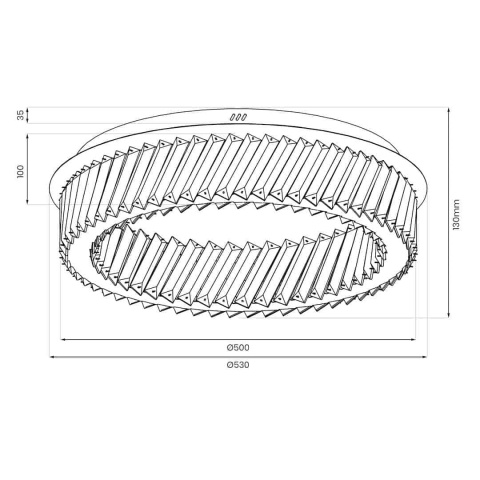Lampa sufitowa Deluxe 53cm 24W LED