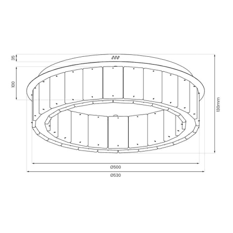 Lampa sufitowa Kingdom 53cm 24W LED