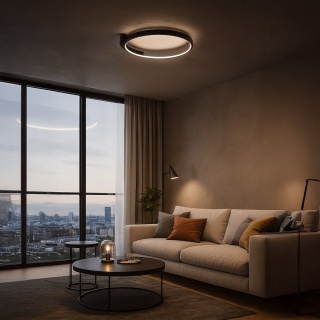 Lampa sufitowa LED LUNA 18W 4000K czarny MiLAGRO