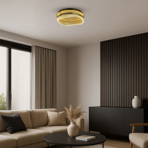 Lampa sufitowa LED PRECIOSA 36W 4000K złoty – ML1893
