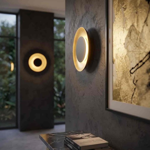 Lampa sufitowa Piattino 15W LED CCT Czarno-złoty