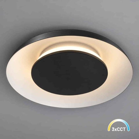 Lampa sufitowa Piattino 15W LED CCT Czarny