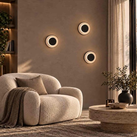 Lampa sufitowa Piattino 15W LED CCT Czarny