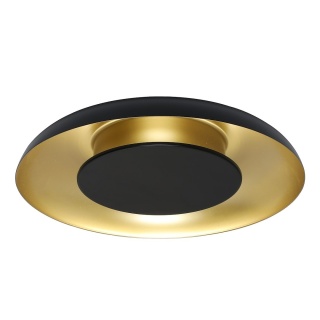 Lampa sufitowa LED PIATTINO 30W CCT czarno-złoty MiLAGRO