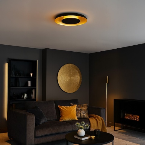 Lampa sufitowa LED PIATTINO 30W CCT czarno-złoty – ML1812