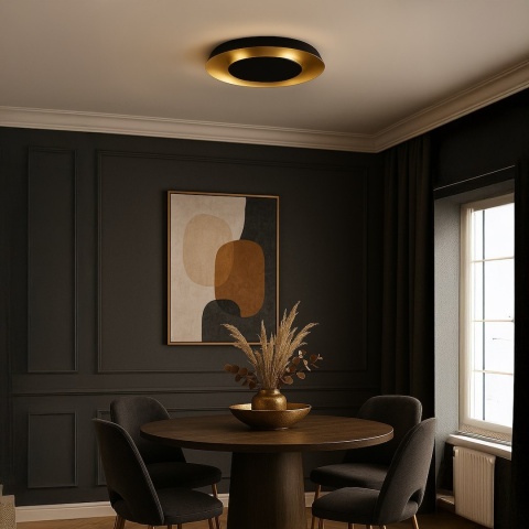 Lampa sufitowa LED PIATTINO 30W CCT czarno-złoty – ML1812