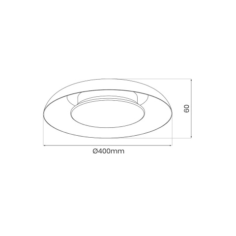 Lampa sufitowa LED PIATTINO 30W CCT czarno-złoty – ML1812