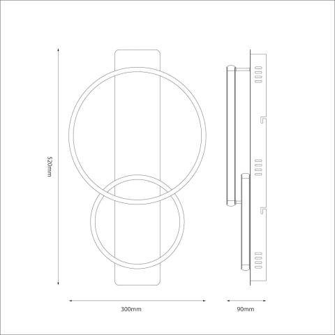 Lampa sufitowa LED ROWENA 14W 4000K czarny, imitacja drewna – ML1851