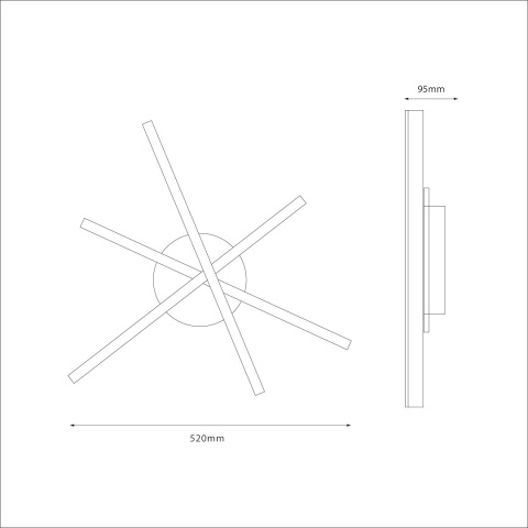 Lampa sufitowa LED STICK 12W 4000K czarny – ML1850