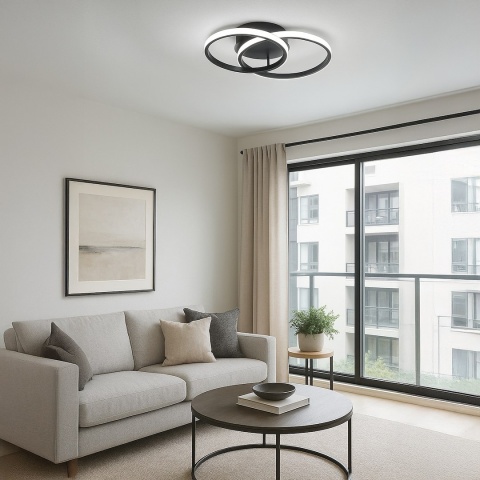 Lampa sufitowa LED TITANO 12W 4000K czarny – ML1852