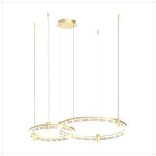 Lampa wisząca ELEGANCE - zwis 72W LED 4000K złota 90 cm Milagro