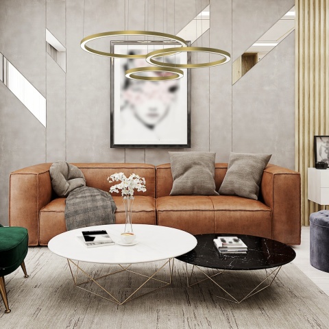 Lampa wisząca LED GALAXIA 85W 3500K złoty mat – ML8790