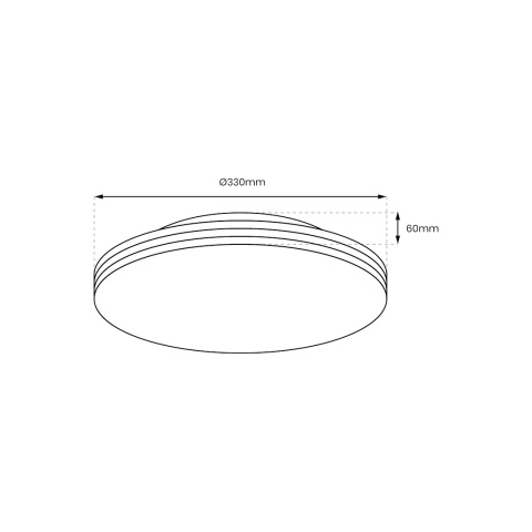 Plafon BEVER 16W LED IP44 Ø330 mm