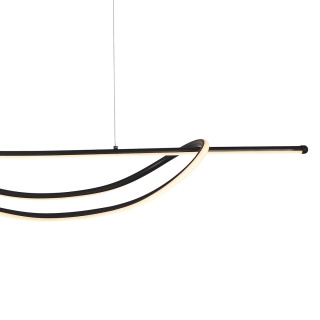 Lampa wisząca AMBAR - zwis 35W LED 4000K czarna 101 cm Milagro