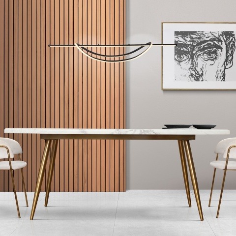 Lampa wisząca AMBAR - zwis 35W LED 4000K czarna 101 cm Milagro