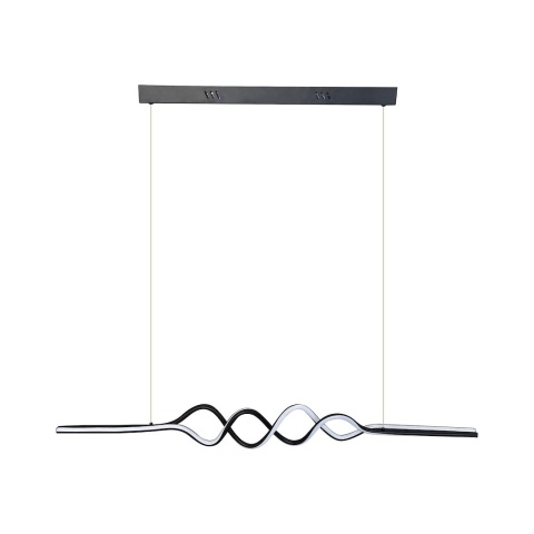 Lampa wisząca ANCONA - zwis 36W LED 4000K czarna 120 cm Milagro