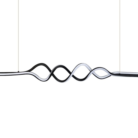 Lampa wisząca ANCONA - zwis 36W LED 4000K czarna 120 cm Milagro