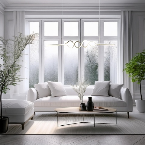 Lampa wisząca ANCONA - zwis 36W LED 4000K czarna 120 cm Milagro
