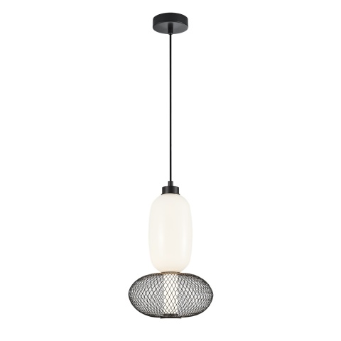 Lampa wisząca ARAME - zwis 15W LED 3000K czarna 22 cm Milagro