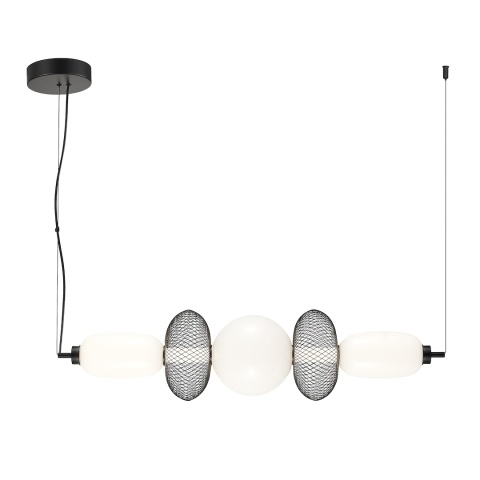 Lampa wisząca ARAME - zwis 32W LED 3000K czarna 93,5 cm Milagro